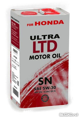 Honda motor oil ultra ltd sn 5w30