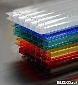 Сотовый поликарбонат CARBOGLASS Кристалл, лист 6 метров, 6мм, бордовый