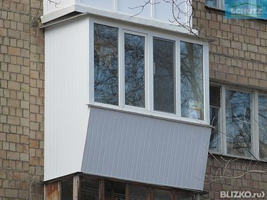 Остекление лоджии rehau 60мм axor с пов. и пов.-откидн. ство.