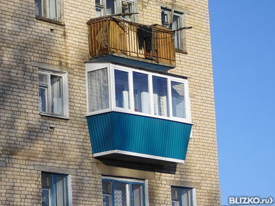 Остекление балкона 3м. вынос в 3 стороны в самаре - на порта.