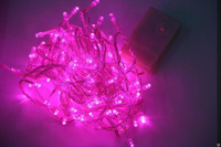 LED гирлянда "Нить" (10м), 100LED (pink) с контроллером