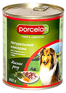 Влажный корм Порцелан Мясное рагу/овощи 850г для собак