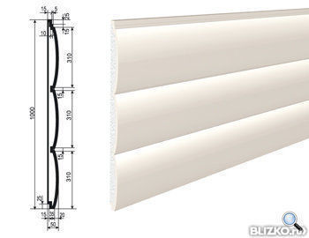 Фасадная лепнина Изосайдинг СВ-50/11 2000х50 мм