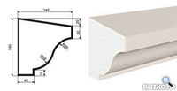 Фасадная лепнина Карниз КВ-140/2 2000х145 мм