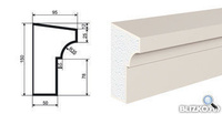 Фасадная лепнина Карниз КВ-150/4 2000х95 мм