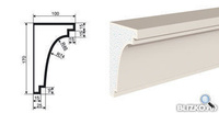 Фасадная лепнина Карниз КВ-170/1 2000х100 мм