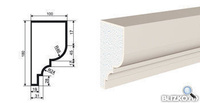 Фасадная лепнина Карниз КВ-180/2 2000х100 мм