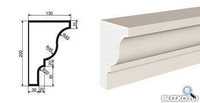 Фасадная лепнина Карниз КВ-200/3 2000х130 мм