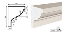 Фасадная лепнина Карниз КВ-200/6 2000х165 мм