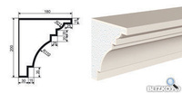 Фасадная лепнина Карниз КВ-200/7 2000х180 мм