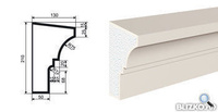 Фасадная лепнина Карниз КВ-210/1 2000х130 мм