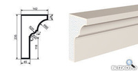 Фасадная лепнина Карниз КВ-235/1 2000х142 мм