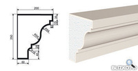 Фасадная лепнина Карниз КВ-250/3 2000х200 мм