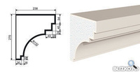 Фасадная лепнина Карниз КВ-270/2 2000х238 мм