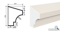 Фасадная лепнина Карниз КВ-275/2 2000х210 мм