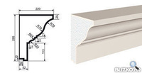 Фасадная лепнина Карниз КВ-295/1 2000х220 мм