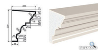 Фасадная лепнина Карниз КВ-300/5 2000х225 мм