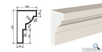 Фасадная лепнина Карниз КВ-320/1 2000х190 мм