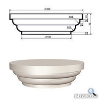 Колонна КЛВ-155/1 пол. капитель 75x132,5x265