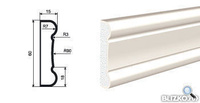 Молдинг МВ-60/3 2000х15 мм