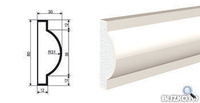 Молдинг МВ-80/1 2000х30 мм