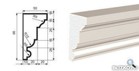 Молдинг МВ-95/1 2000х50 мм