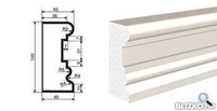 Молдинг МВ-100/3 2000х45 мм