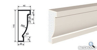 Молдинг МВ-115/2 2000х45 мм