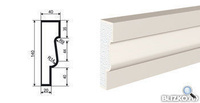 Фасадная лепнина Молдинг МВ-140/4 2000х40 мм