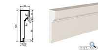 Фасадная лепнина Молдинг МВ-140/5 2000х40 мм