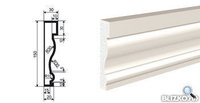 Фасадная лепнина Молдинг МВ-150/1 2000х30 мм