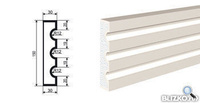 Фасадная лепнина Молдинг МВ-150/2 2000х30 мм