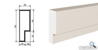 Фасадная лепнина Молдинг МВ-150/7 2000х50 мм