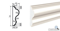 Фасадная лепнина Молдинг МВ-150/9 2000х50 мм