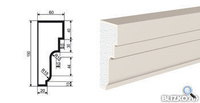 Фасадная лепнина Молдинг МВ-150/10 2000х60 мм