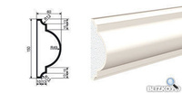 Фасадная лепнина Молдинг МВ-150/11 2000х60 мм