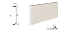 Фасадная лепнина Молдинг МВ-155/1 2000х25 мм