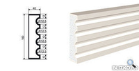 Фасадная лепнина Молдинг МВ-160/3 2000х40 мм