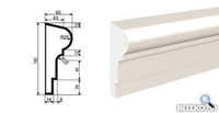Фасадная лепнина Молдинг МВ-160/4 2000х60 мм