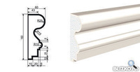 Фасадная лепнина Молдинг МВ-160/5 2000х60 мм