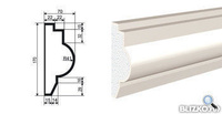 Фасадная лепнина Молдинг МВ-170/2 2000х70 мм