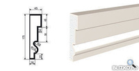 Фасадная лепнина Молдинг МВ-175/1 2000х45 мм