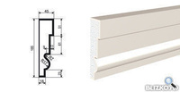 Фасадная лепнина Молдинг МВ-185/1 2000х45 мм