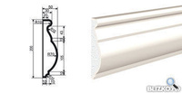 Фасадная лепнина Молдинг МВ-200/3 2000х50 мм