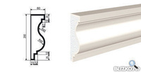 Фасадная лепнина Молдинг МВ-200/5 2000х60 мм