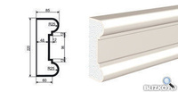 Фасадная лепнина Молдинг МВ-220/2 2000х85 мм