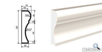 Фасадная лепнина Молдинг МВ-250/5 2000х70 мм