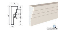 Фасадная лепнина Молдинг МВ-250/6 2000х90 мм