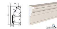 Фасадная лепнина Молдинг МВ-250/7 2000х105 мм