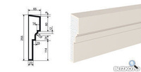 Фасадная лепнина Молдинг МВ-255/1 2000х65 мм